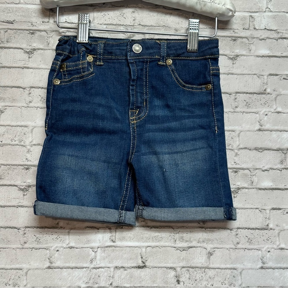 7 for All Mankind Toddler Size 3T Bermuda Cuffed Girls Jean Shorts